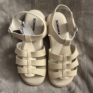 Sonoma Kids Cream Strap Sandals